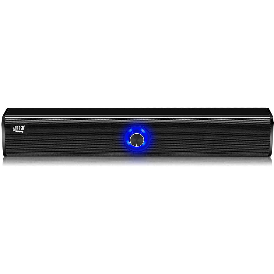 Adesso Xtream S6 Portable Bluetooth & Aux Sound Bar Speaker - 10W x 2 -Black - 3.5mm - Rechargeable Battery - Volume Control Knob - Wired/Wireless Adesso Xtream S6 Portable Bluetooth & Aux Sound Bar Speaker - 10W x 2 -Black - 3.5mm - Rechargeable Battery - Volume Control Knob - Wired/Wireless